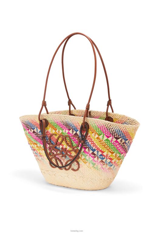 Loewe чанта кошница Anagram от палма Raca и телешка кожа F84B8106 Жени многоцветен/тен