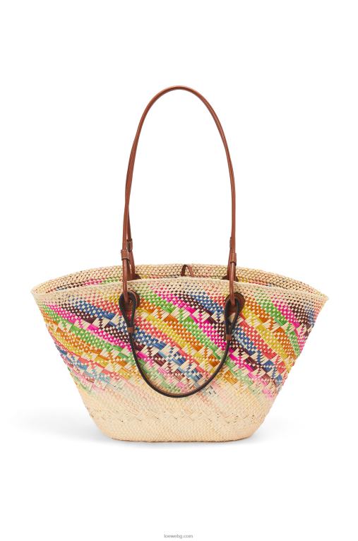 Loewe чанта кошница Anagram от палма Raca и телешка кожа F84B8106 Жени многоцветен/тен