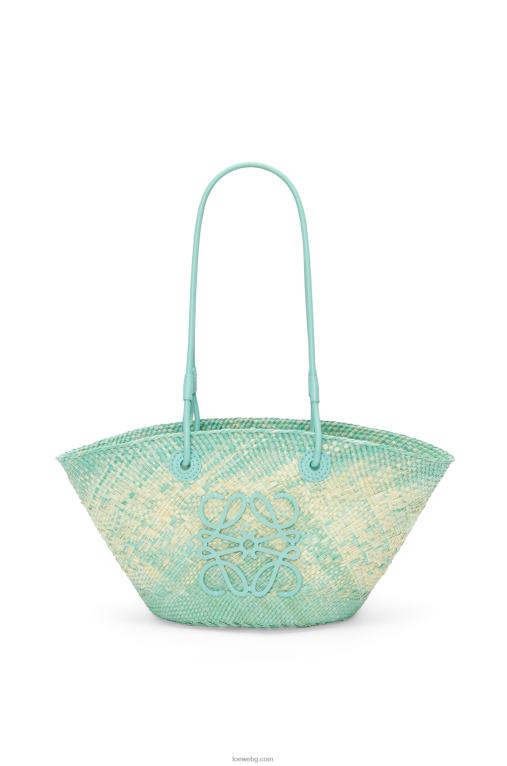 Loewe малка чанта кошница с анаграми от палма Ирака и телешка кожа F84B8110 Жени пресен джоджен