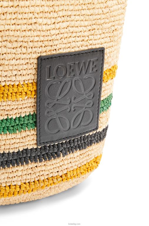 Loewe мини чанта от рафия и телешка кожа F84B826 Жени естествен/многоцветен