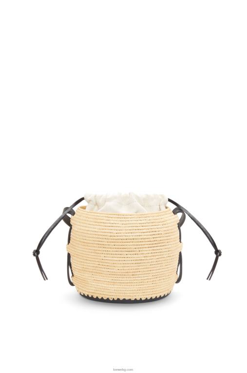 Loewe чанта за кошер от рафия и гума F84B844 Жени естествен/черен