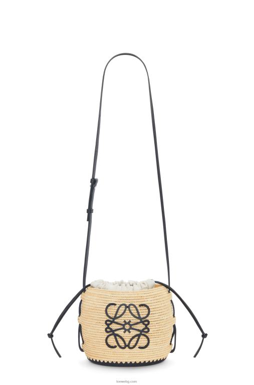 Loewe чанта за кошер от рафия и гума F84B844 Жени естествен/черен