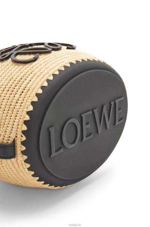 Loewe чанта за кошер от рафия и гума F84B844 Жени естествен/черен