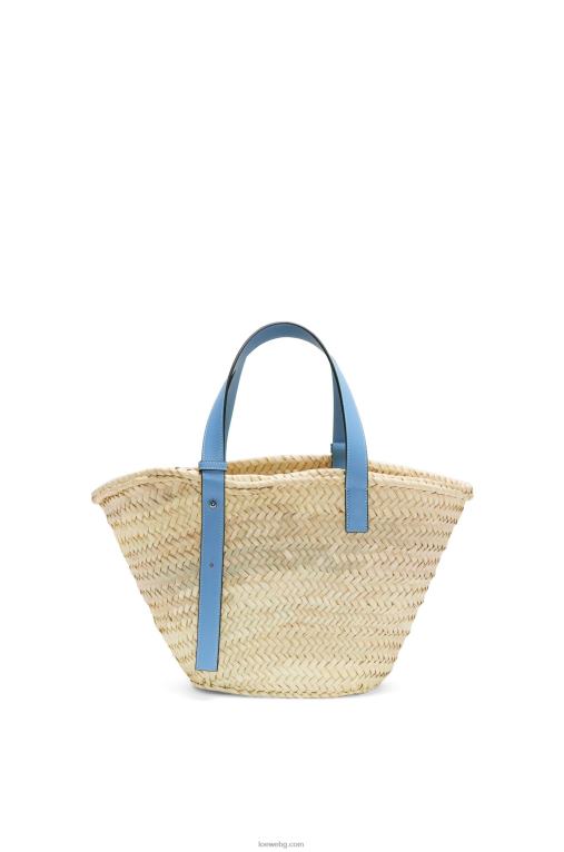 Loewe чанта кошница от палмови листа и телешка кожа F84B858 Жени светло синьо