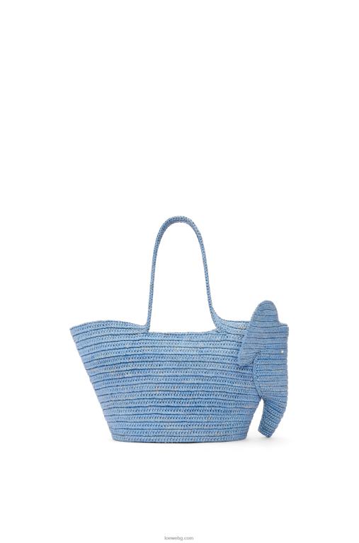 Loewe малка чанта с кошница тип слон от рафия F84B877 Жени дънково синьо