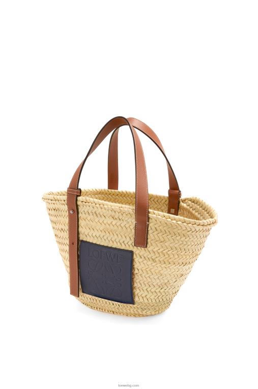 Loewe чанта кошница от палмови листа и телешка кожа F84B882 Жени естествен/океан