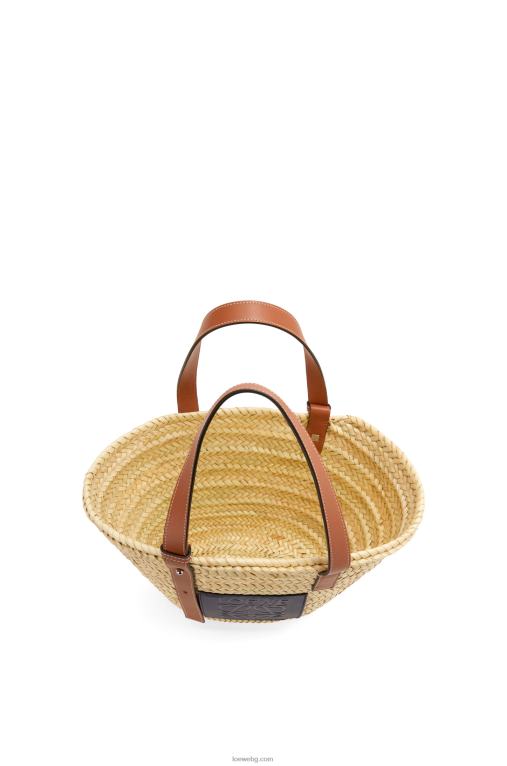 Loewe чанта кошница от палмови листа и телешка кожа F84B882 Жени естествен/океан