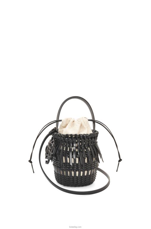 Loewe малка чанта от телешка кожа с ресни F84B888 Жени черен