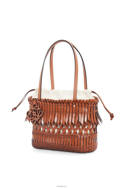 Loewe квадратна кошница с ресни от телешка кожа F84B890 Жени тен