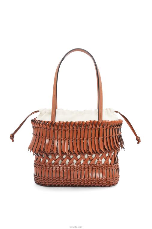 Loewe квадратна кошница с ресни от телешка кожа F84B890 Жени тен