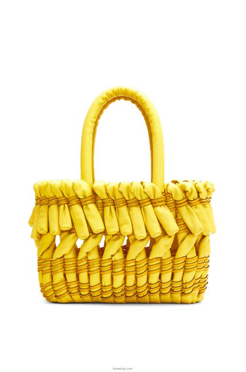 Loewe малка тръбна кошница от агнешка кожа напа F84B892 Жени жълто