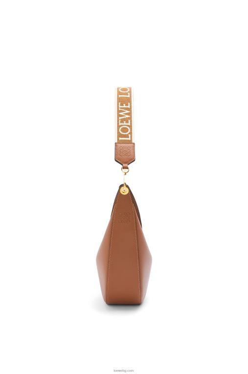 Loewe чанта luna от сатенирана телешка кожа и жакард F84B8453 Жени пекан