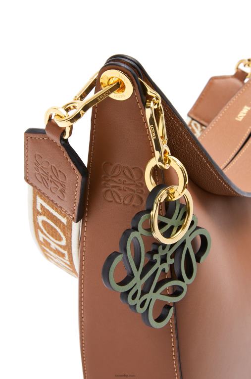 Loewe чанта luna от сатенирана телешка кожа и жакард F84B8453 Жени пекан