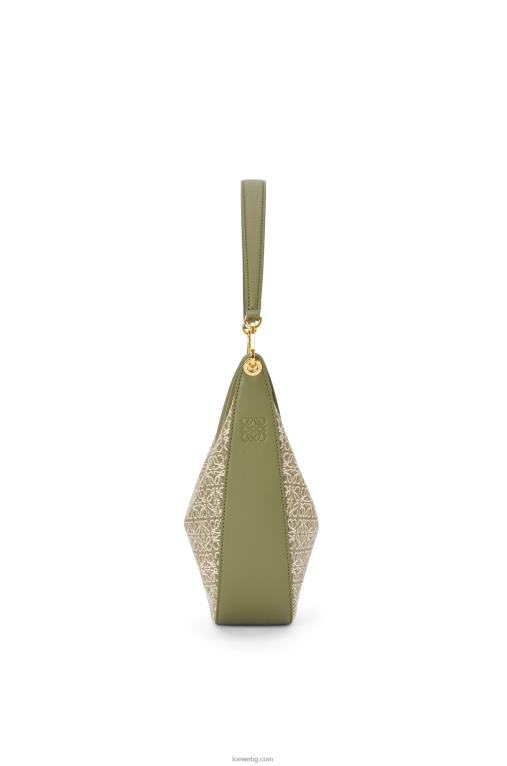 Loewe чанта luna от анаграм жакард и класическа телешка кожа F84B8510 Жени зелено/зелено авокадо