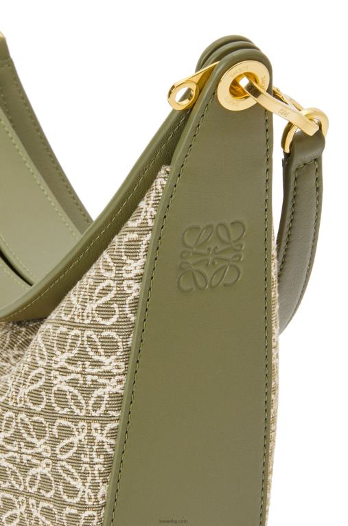 Loewe чанта luna от анаграм жакард и класическа телешка кожа F84B8510 Жени зелено/зелено авокадо
