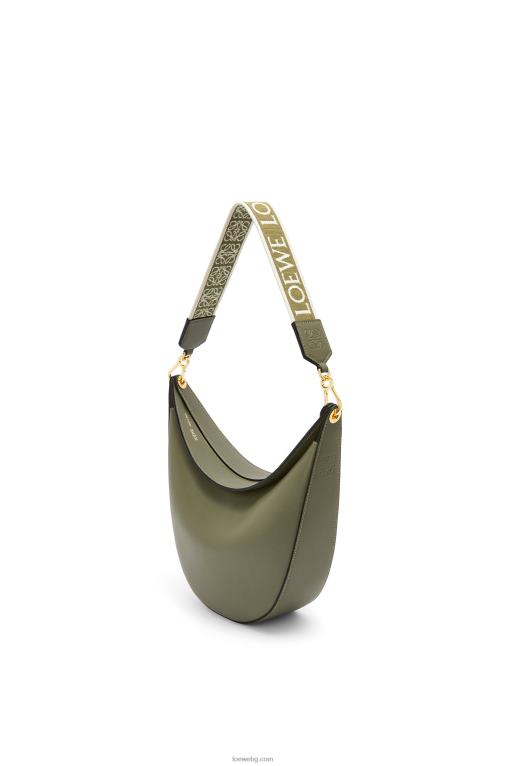 Loewe чанта luna от сатенирана телешка кожа и жакард F84B8511 Жени авокадо зелено