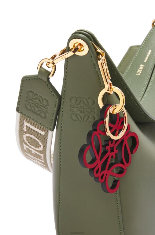Loewe чанта luna от сатенирана телешка кожа и жакард F84B8511 Жени авокадо зелено