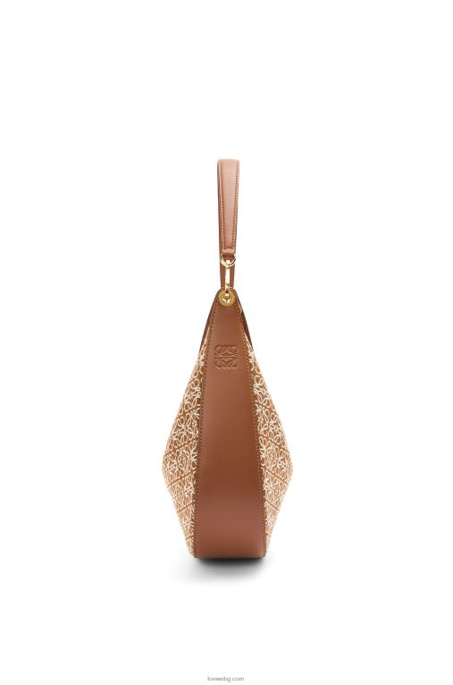 Loewe чанта luna от анаграм жакард и класическа телешка кожа F84B8512 Жени тен/пекан