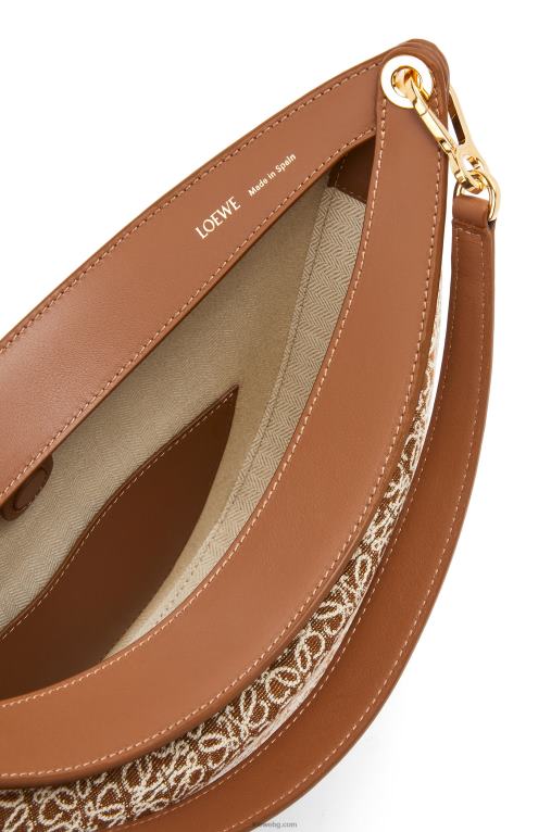 Loewe чанта luna от анаграм жакард и класическа телешка кожа F84B8512 Жени тен/пекан