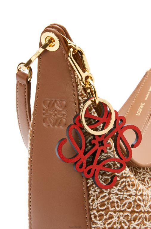Loewe чанта luna от анаграм жакард и класическа телешка кожа F84B8512 Жени тен/пекан