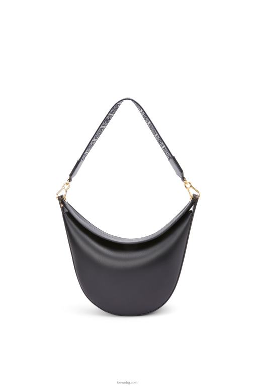 Loewe чанта luna от сатенирана телешка кожа и жакард F84B8521 Жени черен