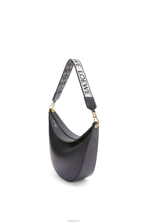 Loewe чанта luna от сатенирана телешка кожа и жакард F84B8521 Жени черен