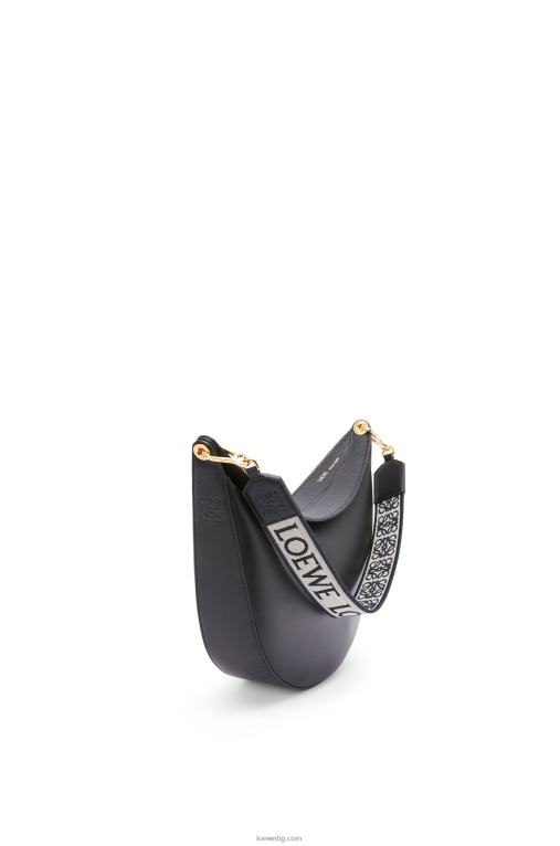 Loewe чанта luna от сатенирана телешка кожа и жакард F84B8521 Жени черен