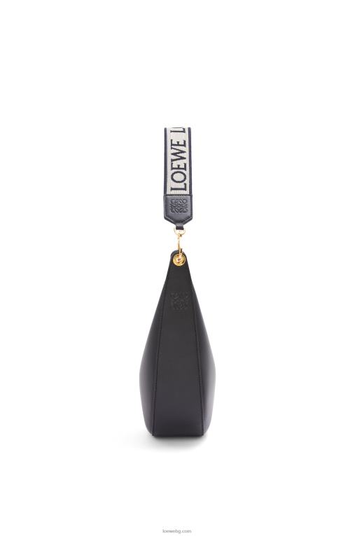 Loewe чанта luna от сатенирана телешка кожа и жакард F84B8521 Жени черен
