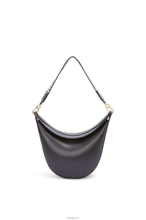Loewe чанта luna от сатенирана телешка кожа и жакард F84B8521 Жени черен