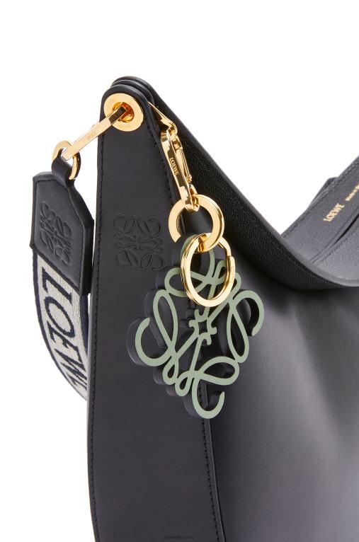 Loewe чанта luna от сатенирана телешка кожа и жакард F84B8521 Жени черен