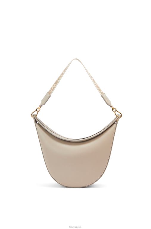 Loewe чанта luna от сатенирана телешка кожа и жакард F84B8522 Жени лек овес