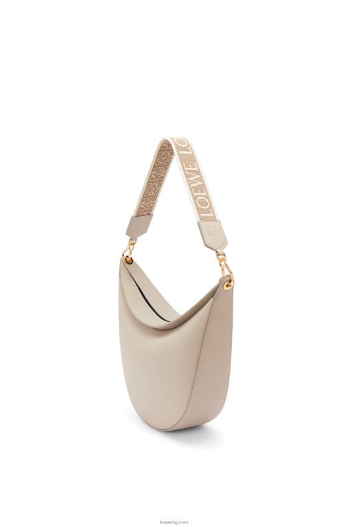 Loewe чанта luna от сатенирана телешка кожа и жакард F84B8522 Жени лек овес