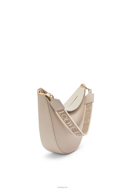 Loewe чанта luna от сатенирана телешка кожа и жакард F84B8522 Жени лек овес