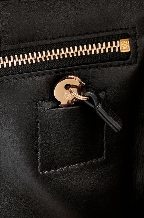 Loewe амазона 23 в анаграм жакард и телешка кожа F84B8150 Жени тъмносиньо/черно