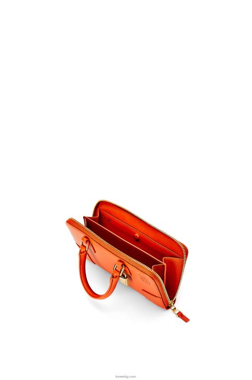 Loewe торбичка Amazona от телешка кожа напа F84B8283 Жени оранжево