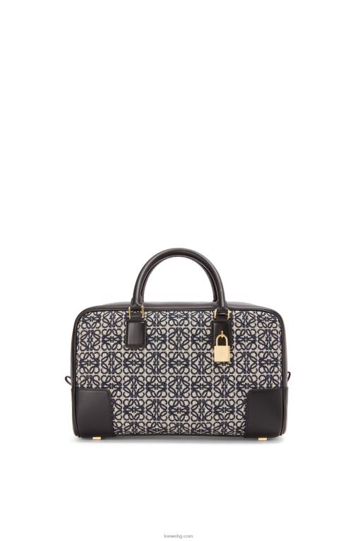 Loewe чанта amazona 28 от анаграм жакард и телешка кожа F84B8168 Жени тъмносиньо/черно