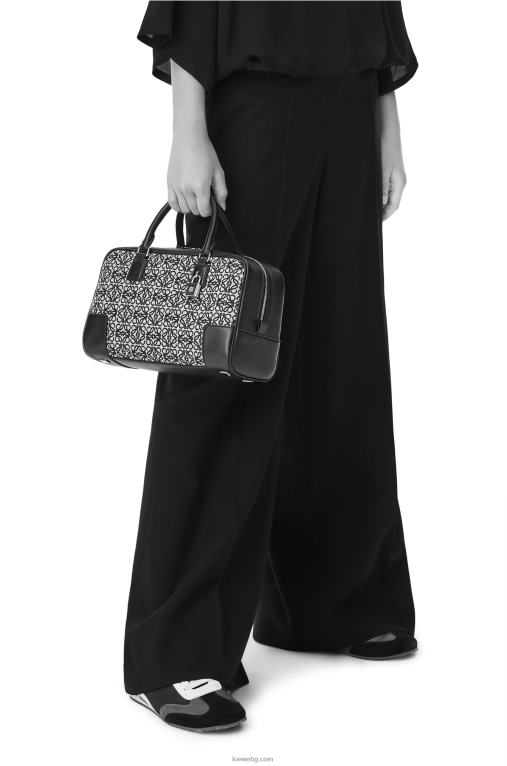 Loewe чанта amazona 28 от анаграм жакард и телешка кожа F84B8168 Жени тъмносиньо/черно