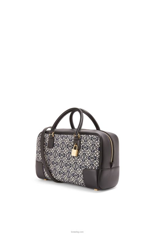 Loewe чанта amazona 28 от анаграм жакард и телешка кожа F84B8168 Жени тъмносиньо/черно
