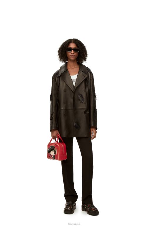 Loewe чанта witch of the waste Amazona 19 от телешка кожа напа F84B8193 Жени червен