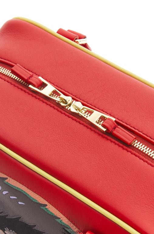 Loewe чанта witch of the waste Amazona 19 от телешка кожа напа F84B8193 Жени червен