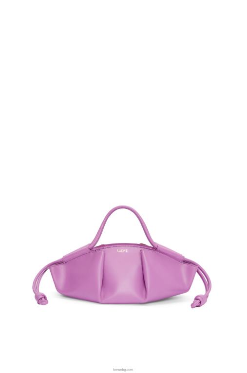 Loewe малка пасео чанта от лъскава телешка кожа напа F84B8348 Жени скална роза