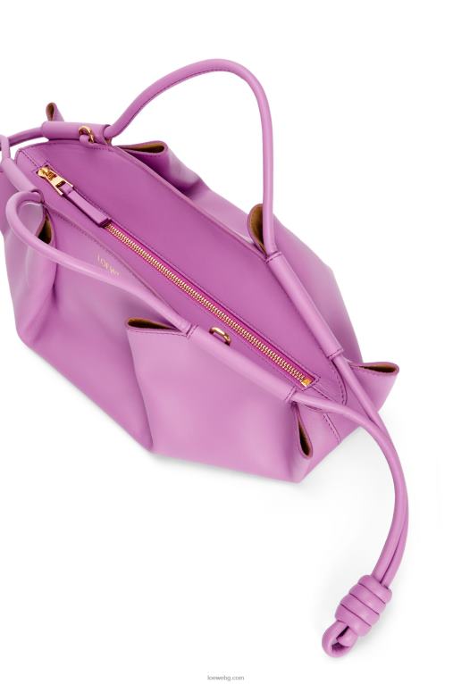 Loewe малка пасео чанта от лъскава телешка кожа напа F84B8348 Жени скална роза