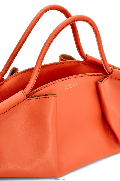 Loewe малка пасео чанта от лъскава телешка кожа напа F84B8349 Жени изгрев оранжево
