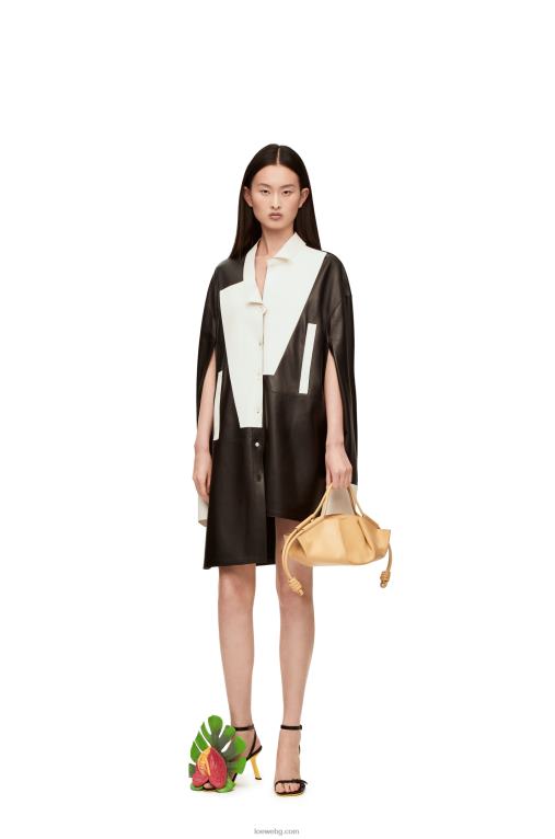 Loewe малка пасео чанта от лъскава телешка кожа напа F84B8351 Жени тъмно масло