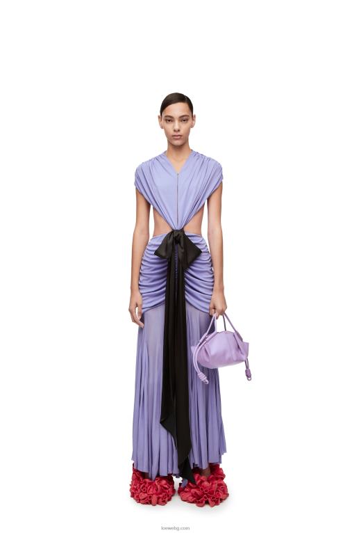 Loewe малка пасео чанта от лъскава телешка кожа напа F84B8354 Жени светло лилаво