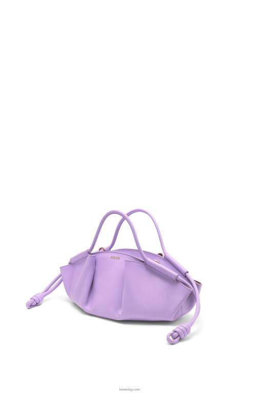 Loewe малка пасео чанта от лъскава телешка кожа напа F84B8354 Жени светло лилаво