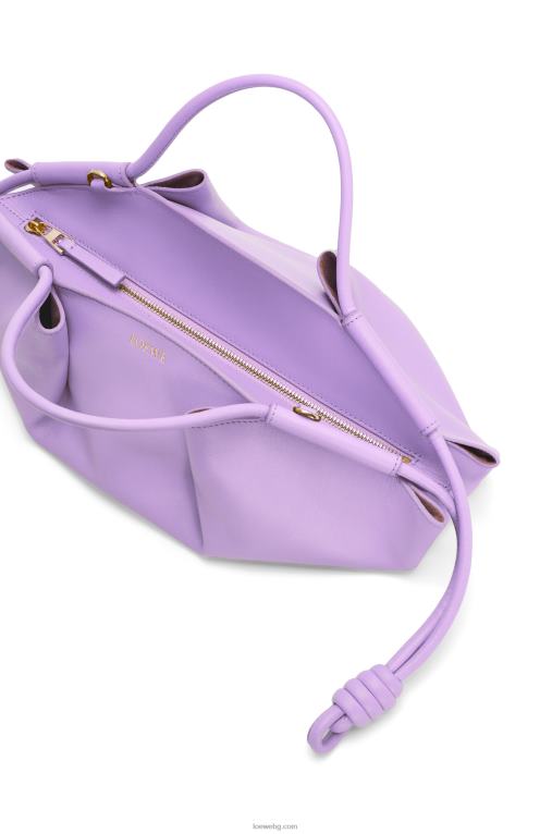 Loewe малка пасео чанта от лъскава телешка кожа напа F84B8354 Жени светло лилаво