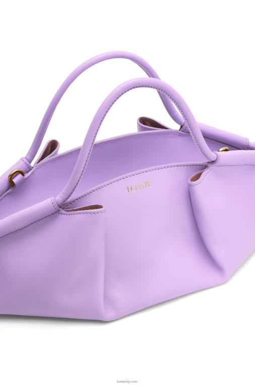 Loewe малка пасео чанта от лъскава телешка кожа напа F84B8354 Жени светло лилаво