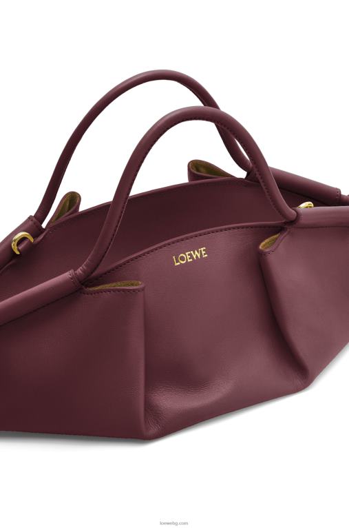 Loewe малка пасео чанта от лъскава телешка кожа напа F84B8414 Жени бордо
