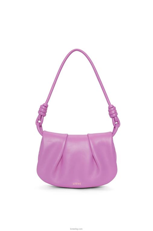 Loewe чанта paseo от лъскава телешка кожа от напа F84B8335 Жени скална роза